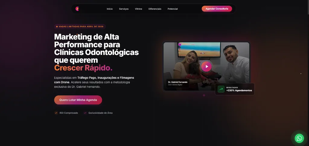 Célere Digital — Landing page de captação desenvolvido pela Odisseia Design